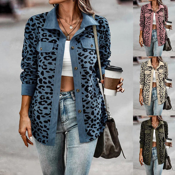 Albina - En modern jacka med leopardmönster